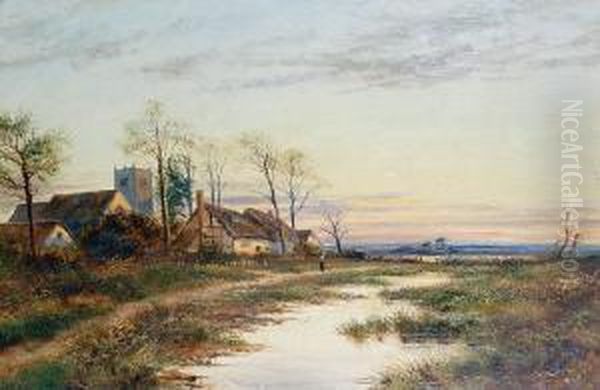 Landscapes At Sunset, A Pair - view 1
