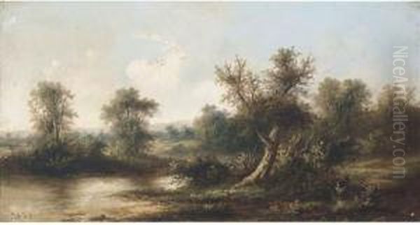 A River Landscape; And Another Similar - view 1