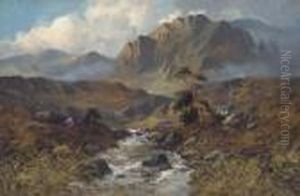 A Highland Cascade by John Henry Boel
