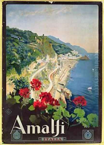 Poster advertising the Amalfi Coast - view 1