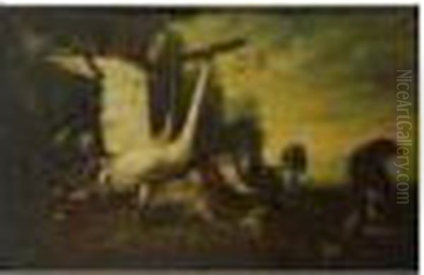 Bodegon Con Cisne Y Caza Muerta... - view 1