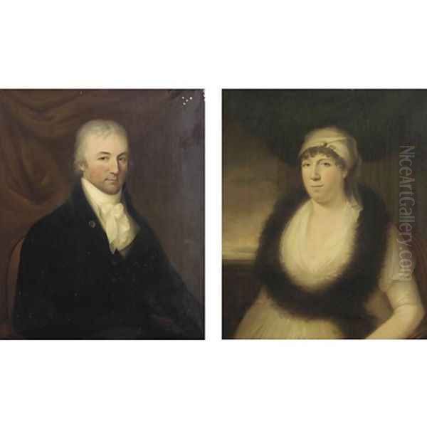 Portrait of Lt. Col. James Coleridge and Frances Duke Taylor, Mrs Coleridge - view 1