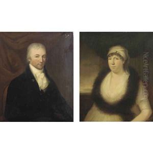 Portrait of Lt. Col. James Coleridge and Frances Duke Taylor, Mrs Coleridge by Edward Bird