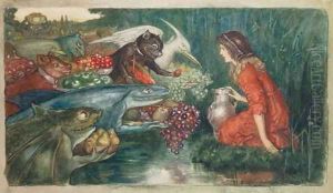 Goblin Harvest, c.1910 by Amelia M Bowerley or Bauerle