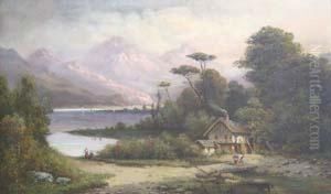 Mountain Landscape With Cottage