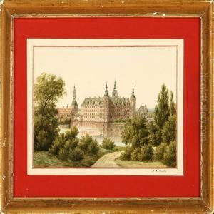 Summer Day At Frederiksborg Palace, Denmark by August Vilhelm Boesen
