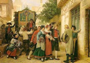 Wedding Procession 1873 by Gustav Brion