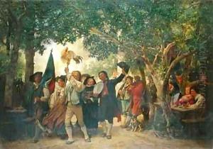 The Winner of the Cock Dance by Gustav Brion