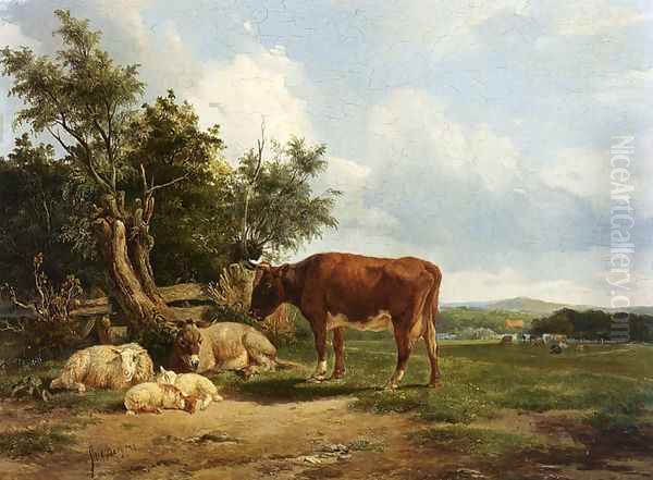 An Extensive Landscape With Cattle Resting - view 1
