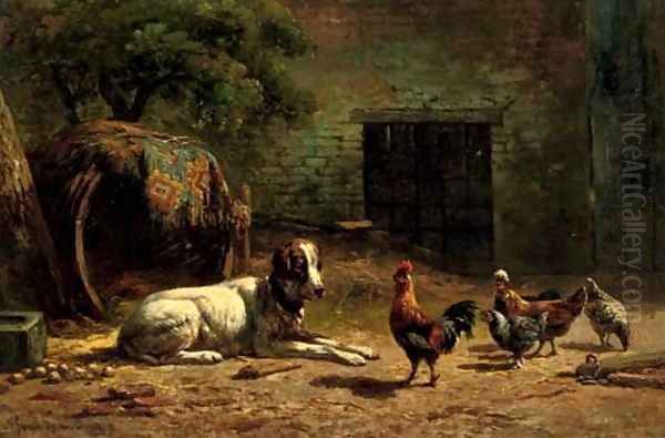 Boerderijtafereel farmyard friends - view 1