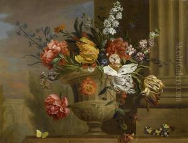 Bouquet Of Flowers With Architectural Setting - view 1