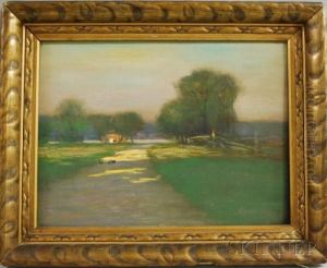 Country Lane In Dappled Light by George Henry Bogert