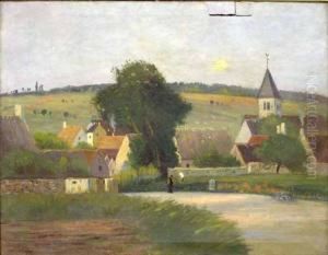 Moonrise At Sunset, Cherance, France