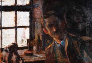 Contraluz En El Taller by Emilio Boggio