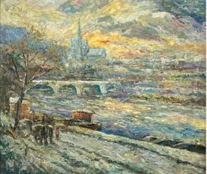 Notre-dame Sous La Neige, Circa 1900