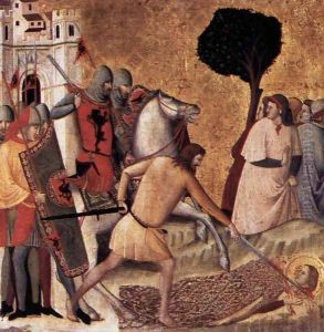 Scenes from the Life of St Colomba Beheading of St Colomba 1340s by Giovanni Baronzio