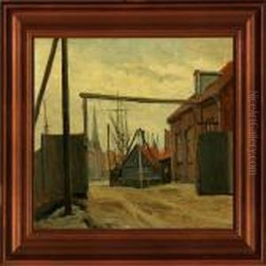 Street Scenery From Christianshavn by Einar Vilhelm Bogh