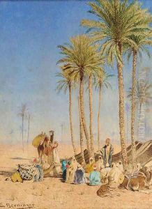 A desert encampment by Edmund Berninger