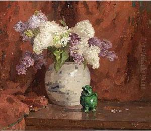 A Flower Still Life With Chinese Vase