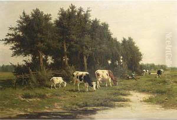 A Peasant With His Cattle In An Extensive Landscape - view 1