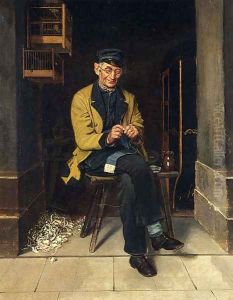 Der Chaisentrager An Der Allerheiligenkirche by Joseph Binder