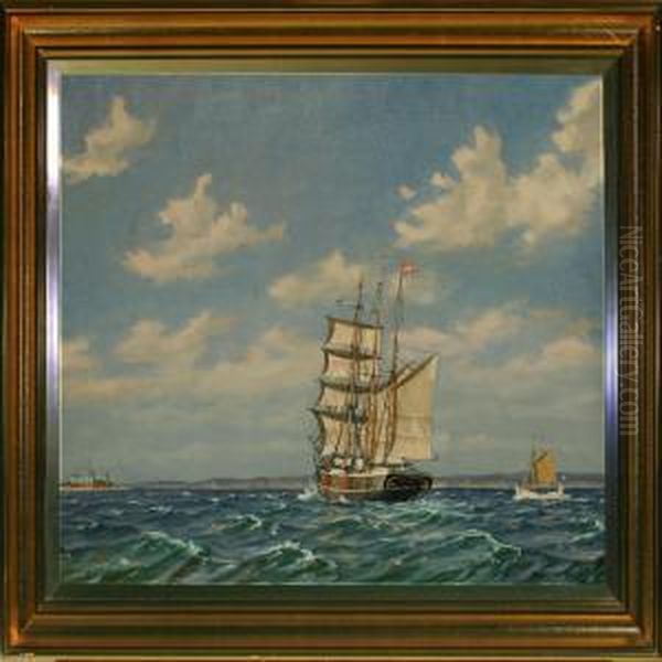 Seascape With Sailing
Ship Off "kronborg" - view 1