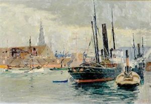 Harbor Scene by Christian Bogo