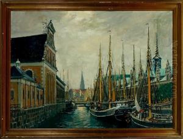 Canal Scenery From Holmen's Church In Copenhagen, Denmark - view 1