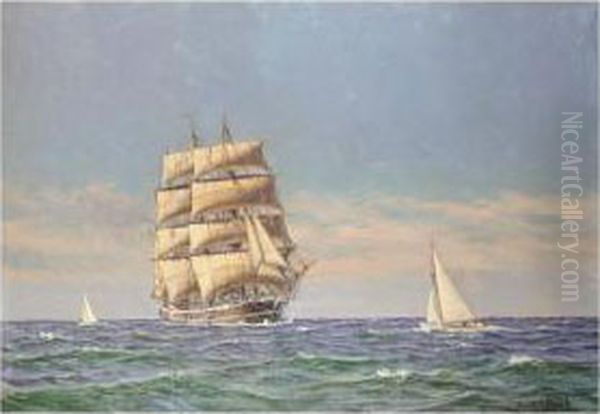 A Tall Ship With Sailing Boats - view 1
