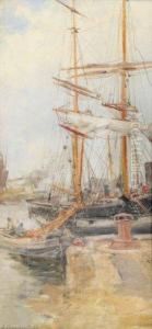 Bateaux A Quai Au Port Du Havre