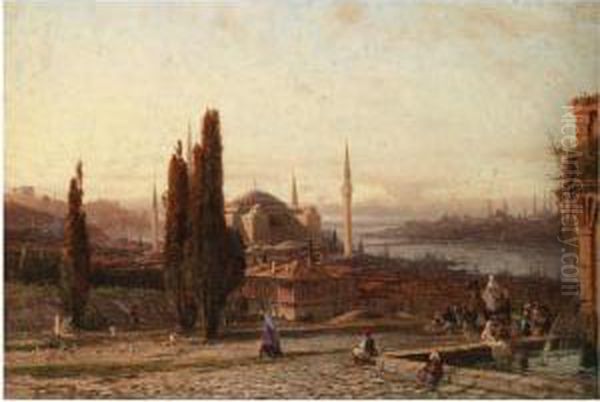 View Of Constantinople by Aleksei Petrovich Bogolyubov