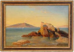 Plein Air Sketch Of The Italian Coast by Aleksei Petrovich Bogolyubov