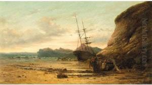 Coastal Scene, Normandy, Veules by Aleksei Petrovich Bogolyubov