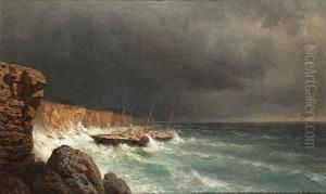 A Russian Imperial Paddle Yacht,
Possibly The "standart", In Difficulties Off The Black Sea Coast by Aleksei Petrovich Bogolyubov