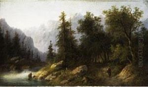 Gebirgslandschaft Bei Salzburg by Eduard Boehm