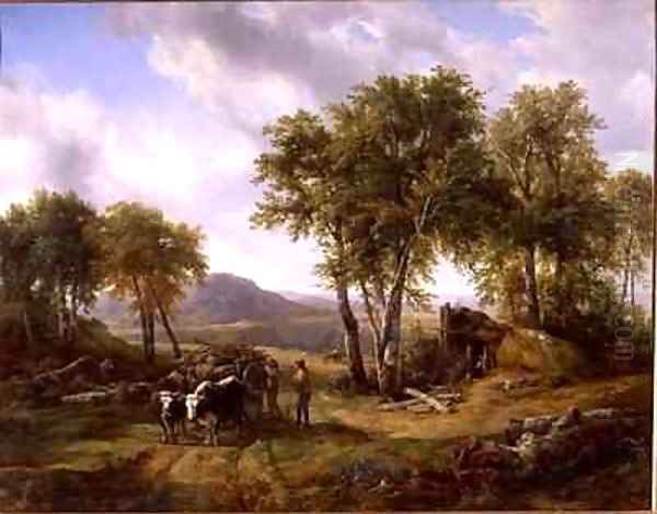 Woodcutters Leaving the Forest at Millau - view 1