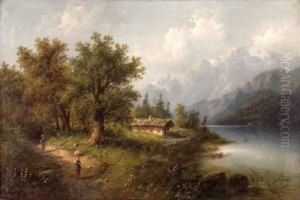 Ruckseitig Mit Altem Klebezettel "partie Aus Tirol" by Eduard Boehm