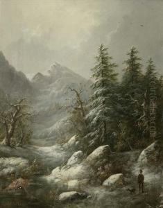 Romantische Alpenlandschaft by Eduard Boehm