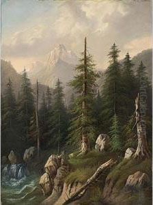 Gebirgslandschaft Aus Tirol by Eduard Boehm