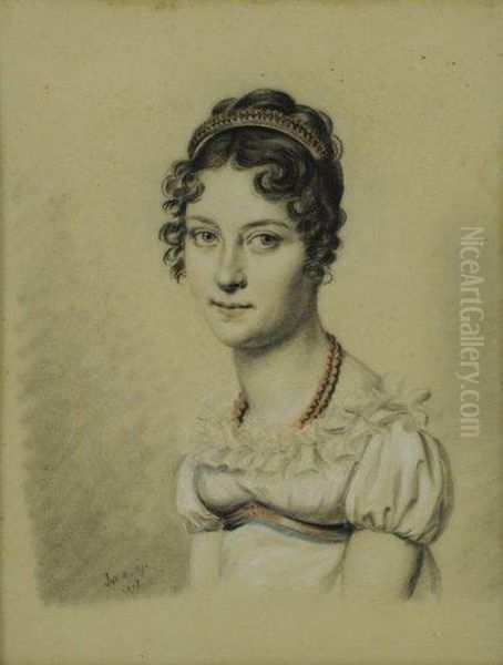 Portrait De Femme Portant Un Diademe. - view 1