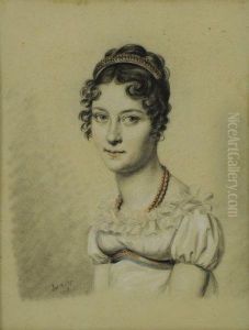 Portrait De Femme Portant Un Diademe. Portrait De Femme Portant Un Diademe.