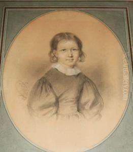 Portrait De Fillette En Buste (valeriepouget) by Julien Leopold Boilly