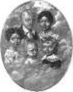Portrait Ovale De Groupe D'enfants. by Julien Leopold Boilly