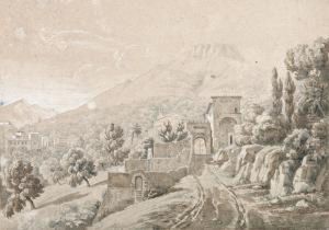 Paysage De La Region Napolitaine by Antoine Felix Boisselier