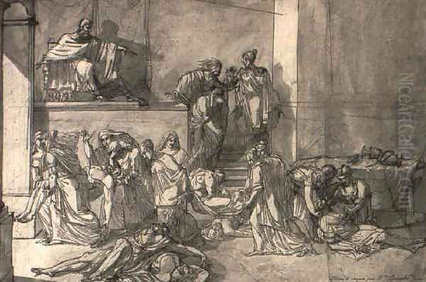 Ulysses giving orders to retrieve bodies of the dead suitors 1806 - view 1