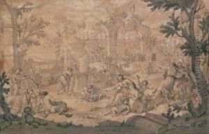 Scena Di Sacrificio Con Baccanti In Un Paesaggio Con Rovine