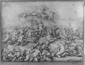 A Mythological Scene With Neptune And Venus by Franois Boitard