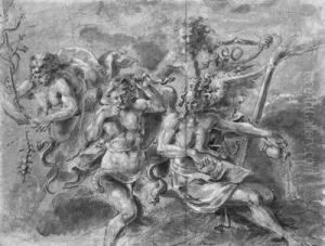 Allegories Of Envy And Heresy With Snakes And Scorpions by Franois Boitard