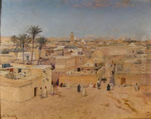 Orientalist Urban Landscape by Emile Boivin