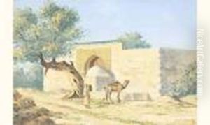 Halte A La Fontaine by Emile Boivin